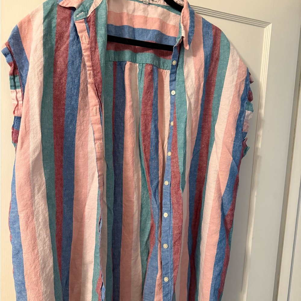 Madewell Pink and Blue Casual Dress
